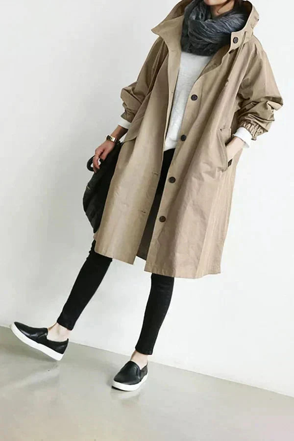 DORO | Manteau trench oversize avec capuche