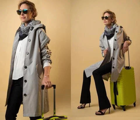 DORO | Manteau trench oversize avec capuche