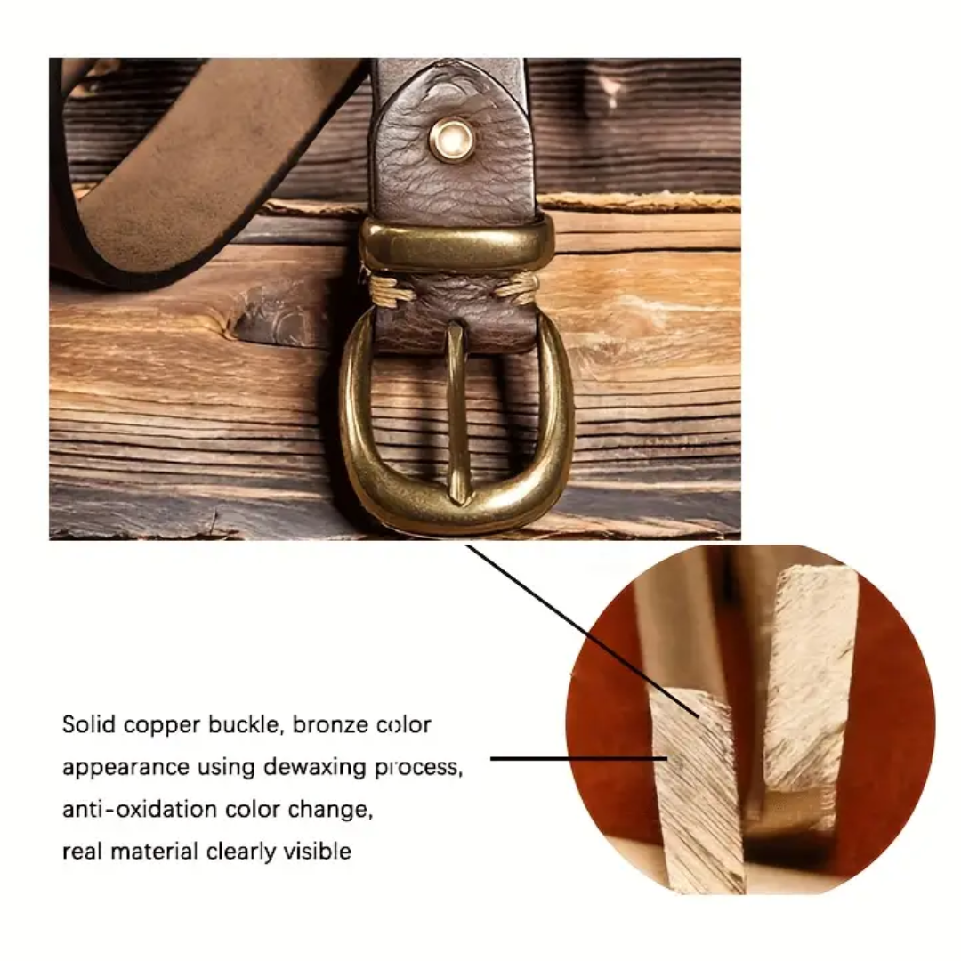 Luca | Ceinture Rétro avec Boucle en Or