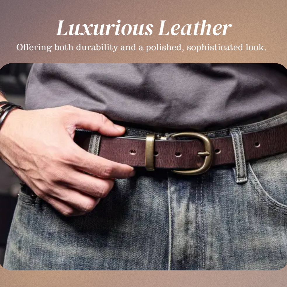 Luca | Ceinture Rétro avec Boucle en Or