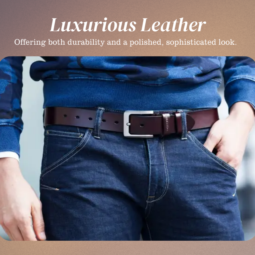 Noah | Ceinture Vintage avec Boucle Carrée