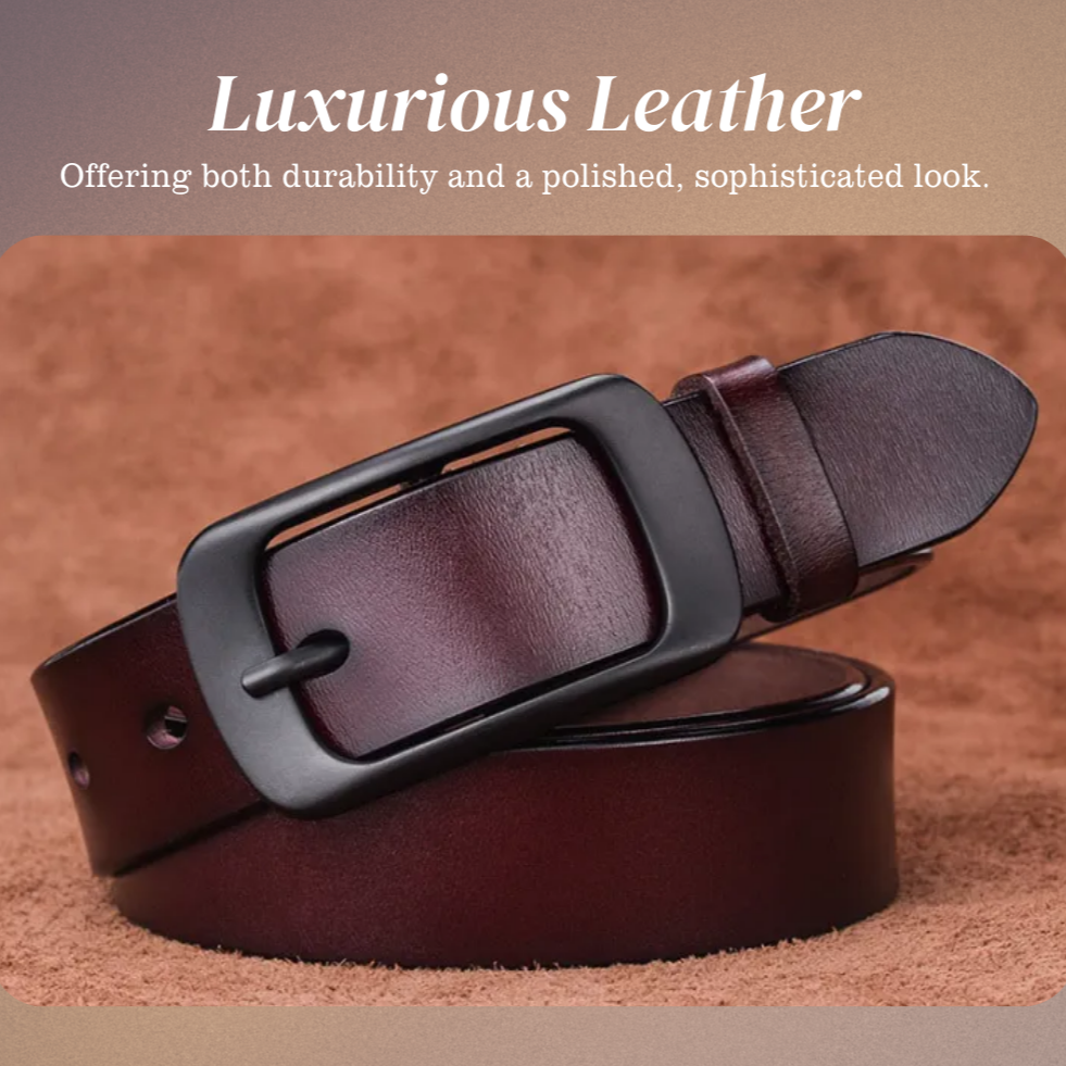 Milan | Ceinture Quotidienne avec Boucle en Alliage Carrée