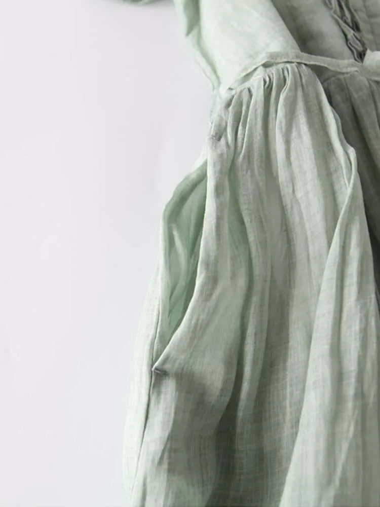 ARIAH | Robe Femme de Style Rétro avec Décolleté Rond et Liens à la Taille