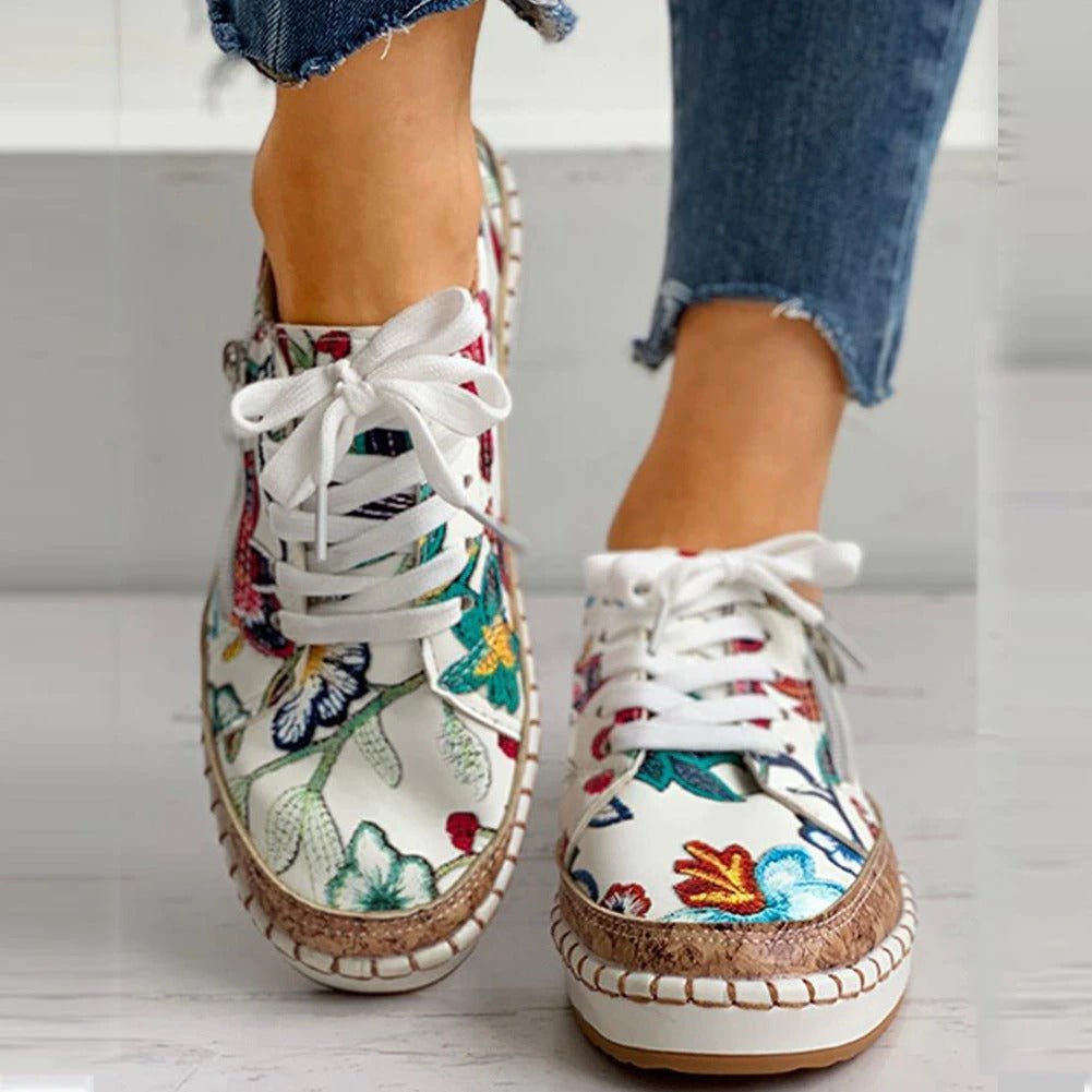 Oluchi™ Baskets Orthopédiques à Fermeture Éclair Florales