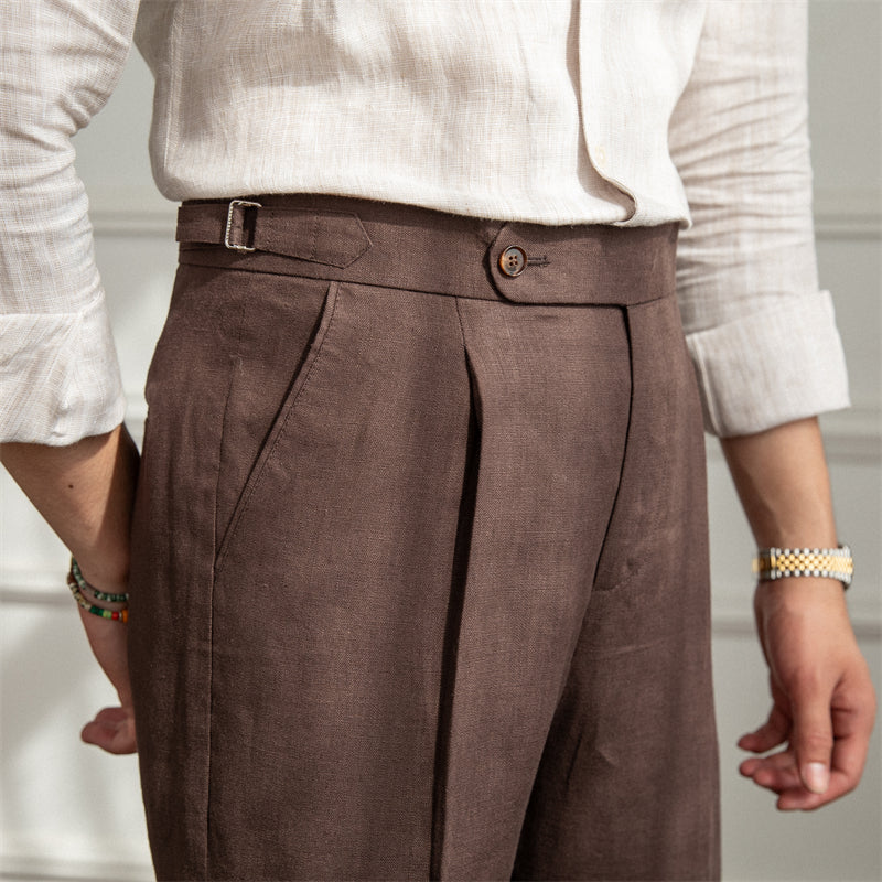 St. Barts | Pantalons en Lin avec Pli