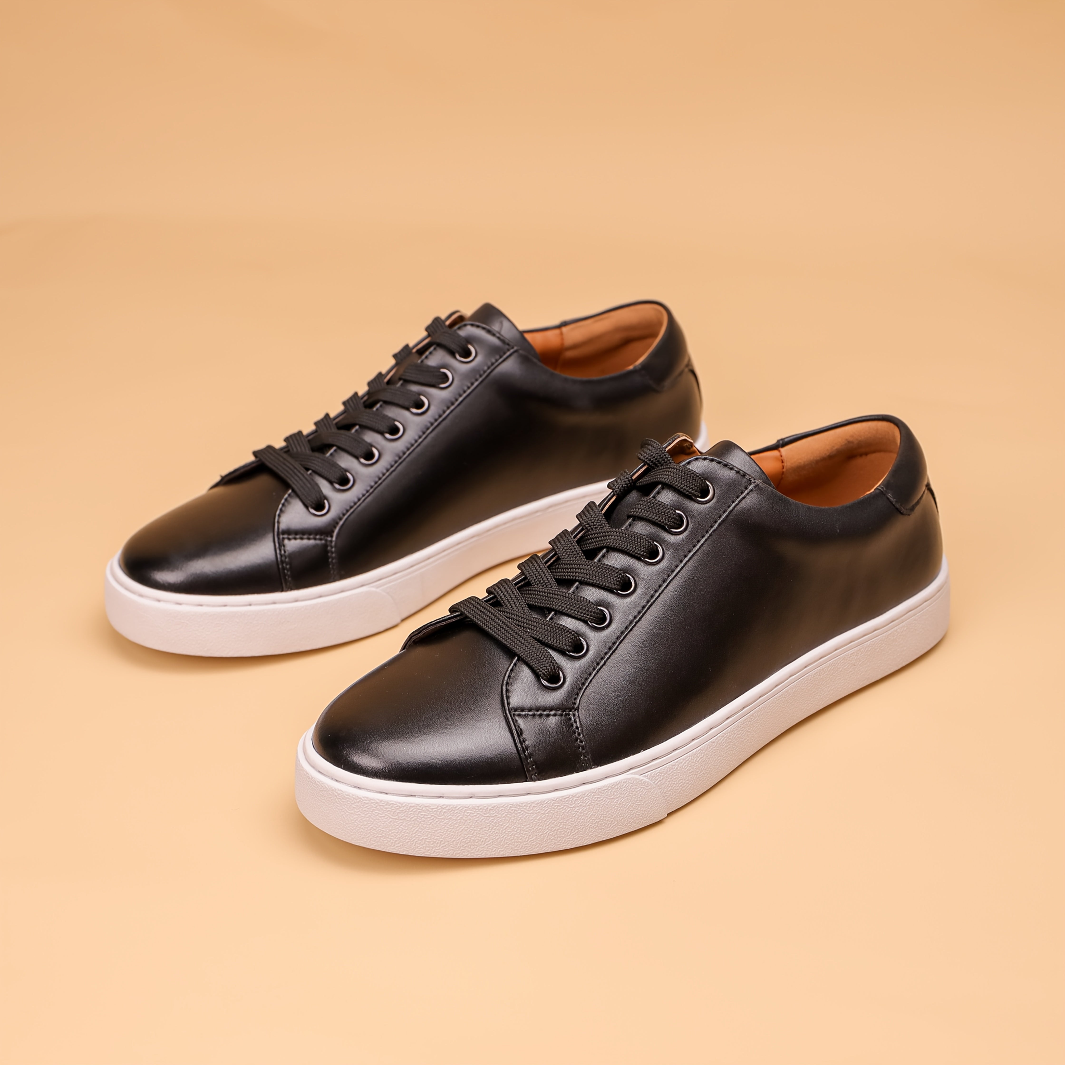 Baskets Décontractées en Cuir Véritable pour Hommes - Chaussures Plates Confortables pour un Usage Quotidien