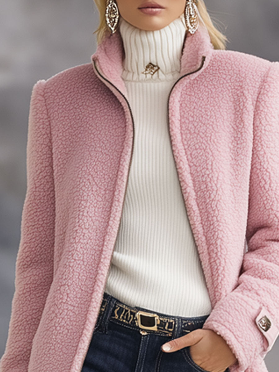 Charlotte – Veste zippée en polaire vintage