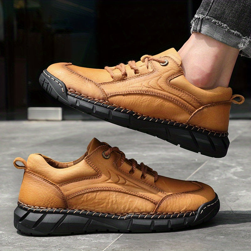 Baskets en Cuir Fait Main - Durable Toutes Saisons avec Lacets