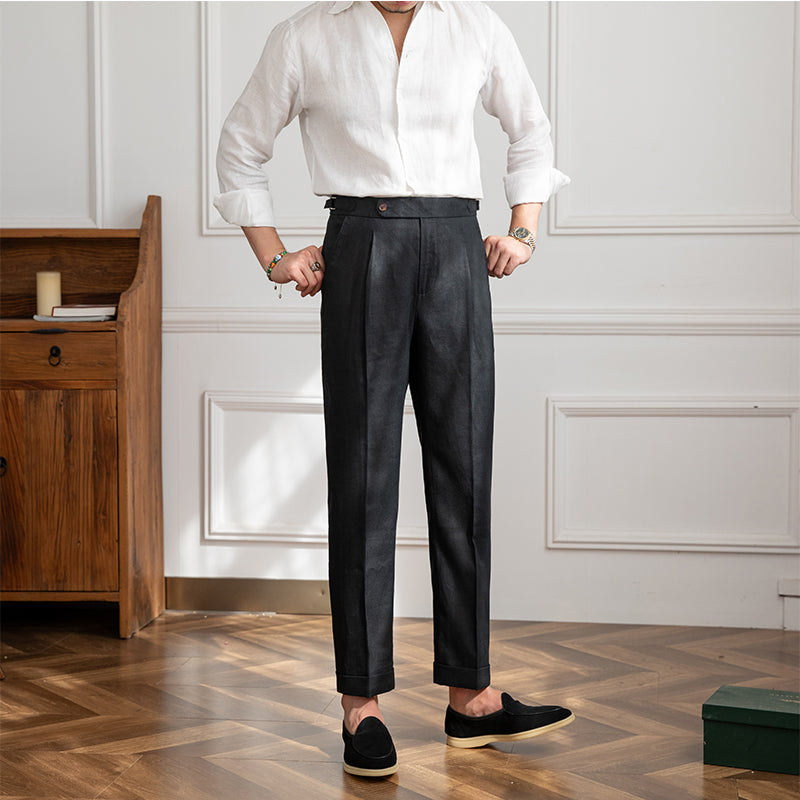 St. Barts | Pantalons en Lin avec Pli