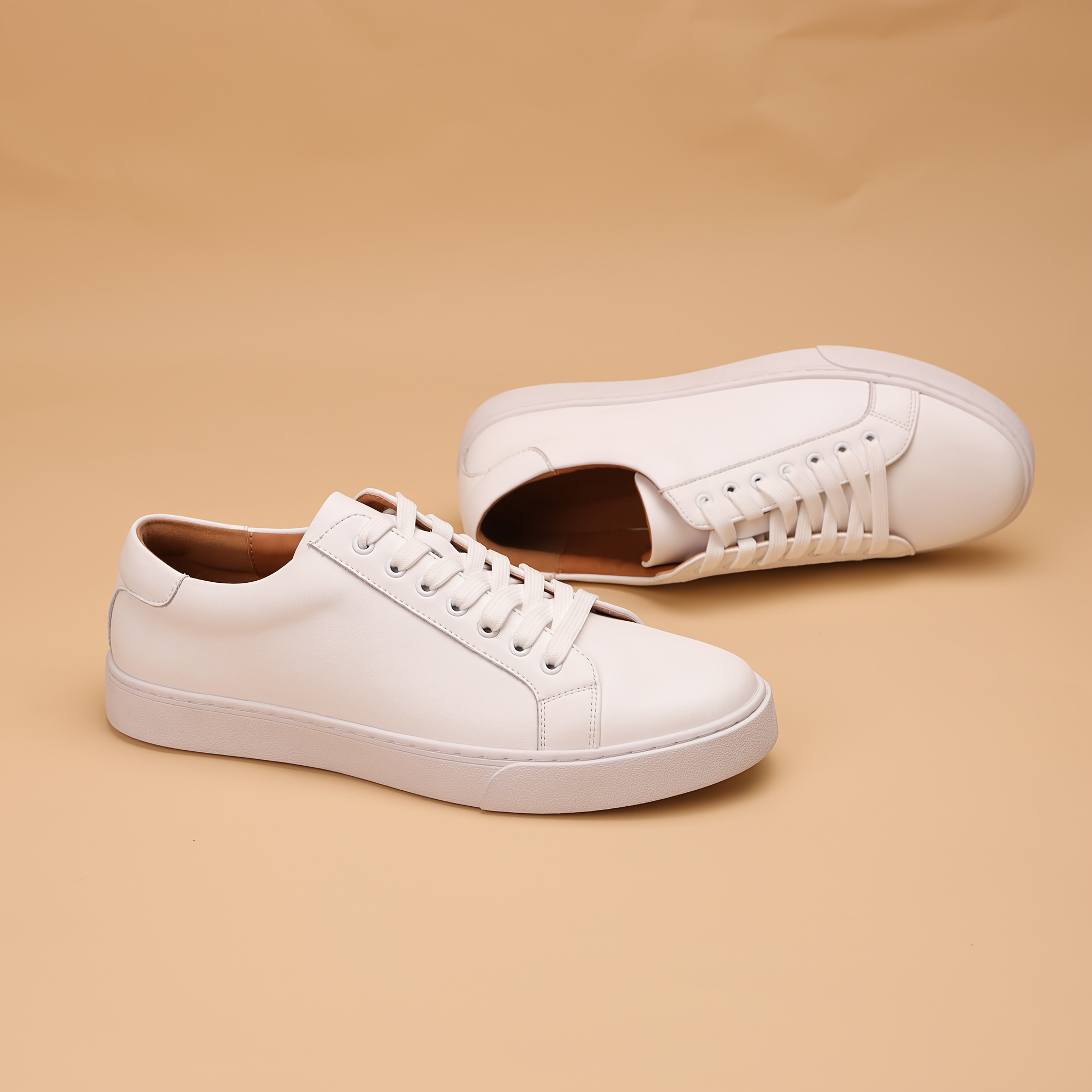 Baskets Décontractées en Cuir Véritable pour Hommes - Chaussures Plates Confortables pour un Usage Quotidien