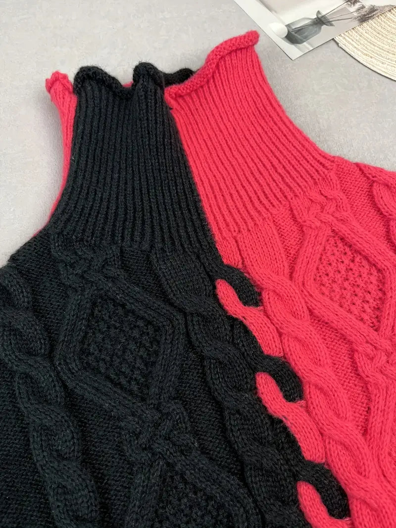 LEOVIA | Pull Élégant Rayé avec Col Haut