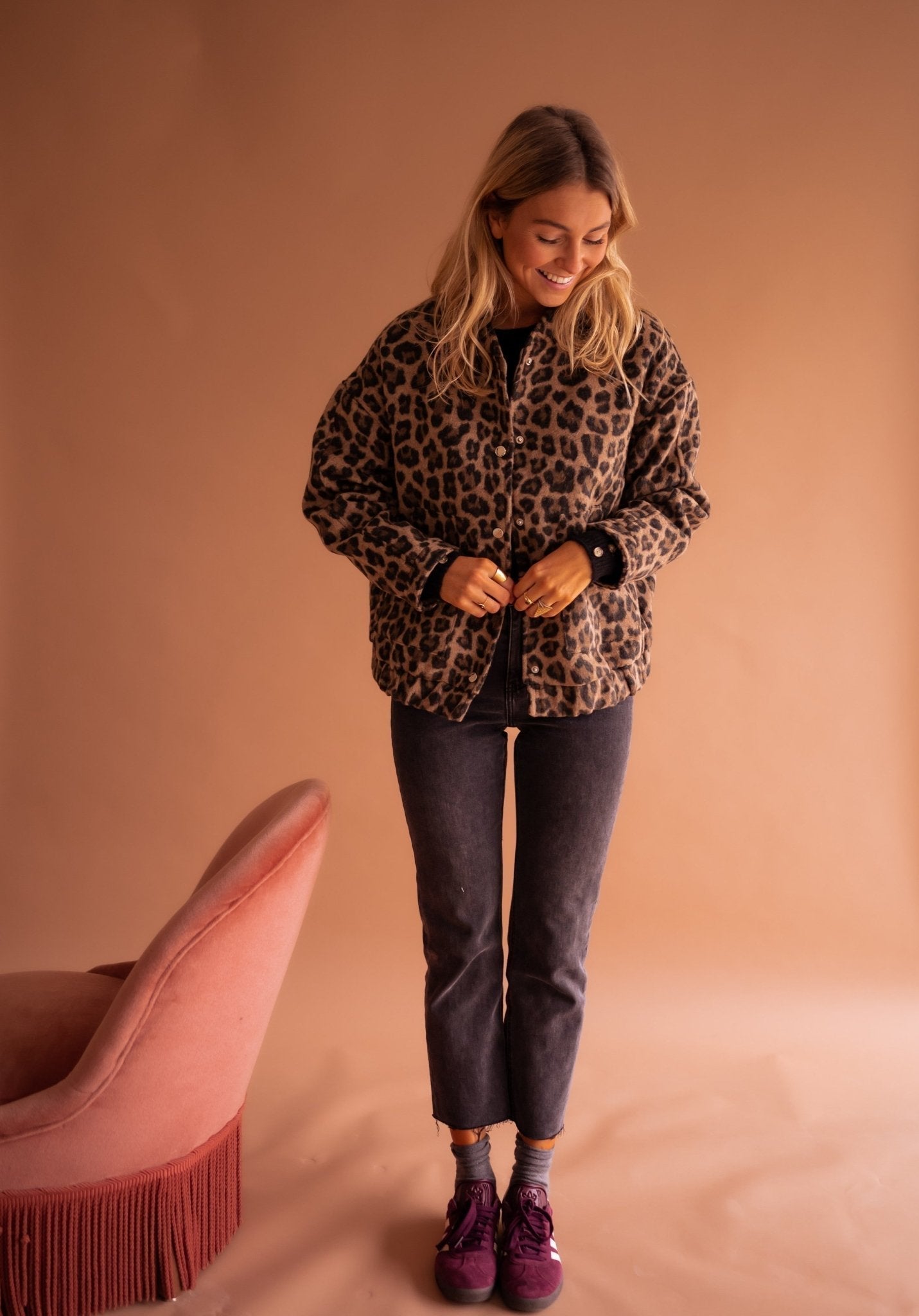 SOFÍA | Blazer au Style Audacieux avec Motif Léopard