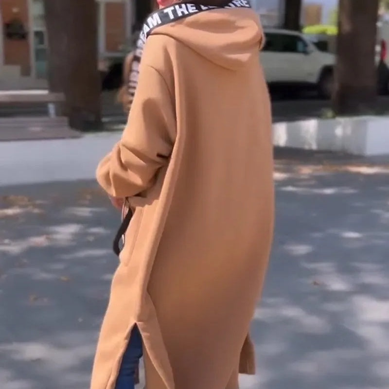 LOUISA | Manteau Long Décontracté Femme à Ouverture Devant