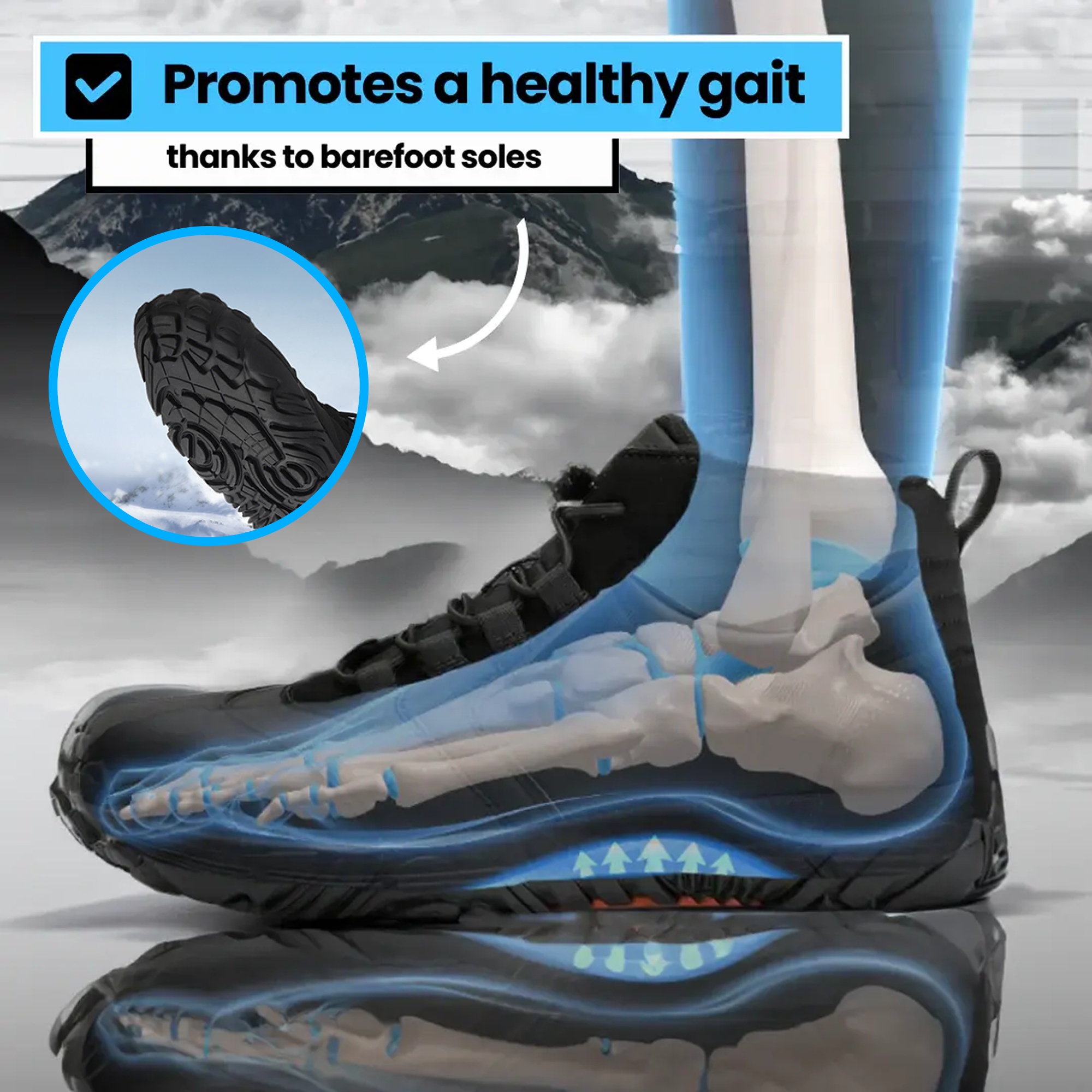 IceGrip - Chaussures d'hiver pieds nus