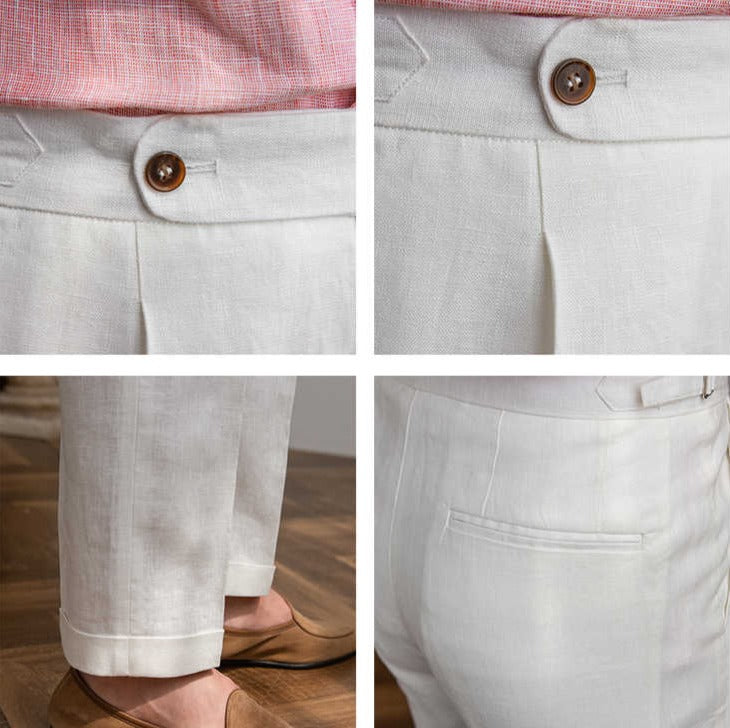 St. Barts | Pantalons en Lin avec Pli