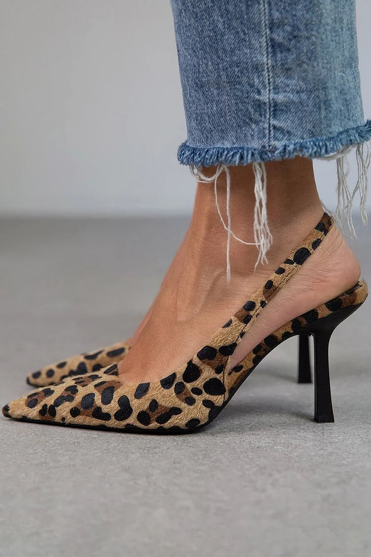 ANIMAL PRINT SLINGBACK PUMPS