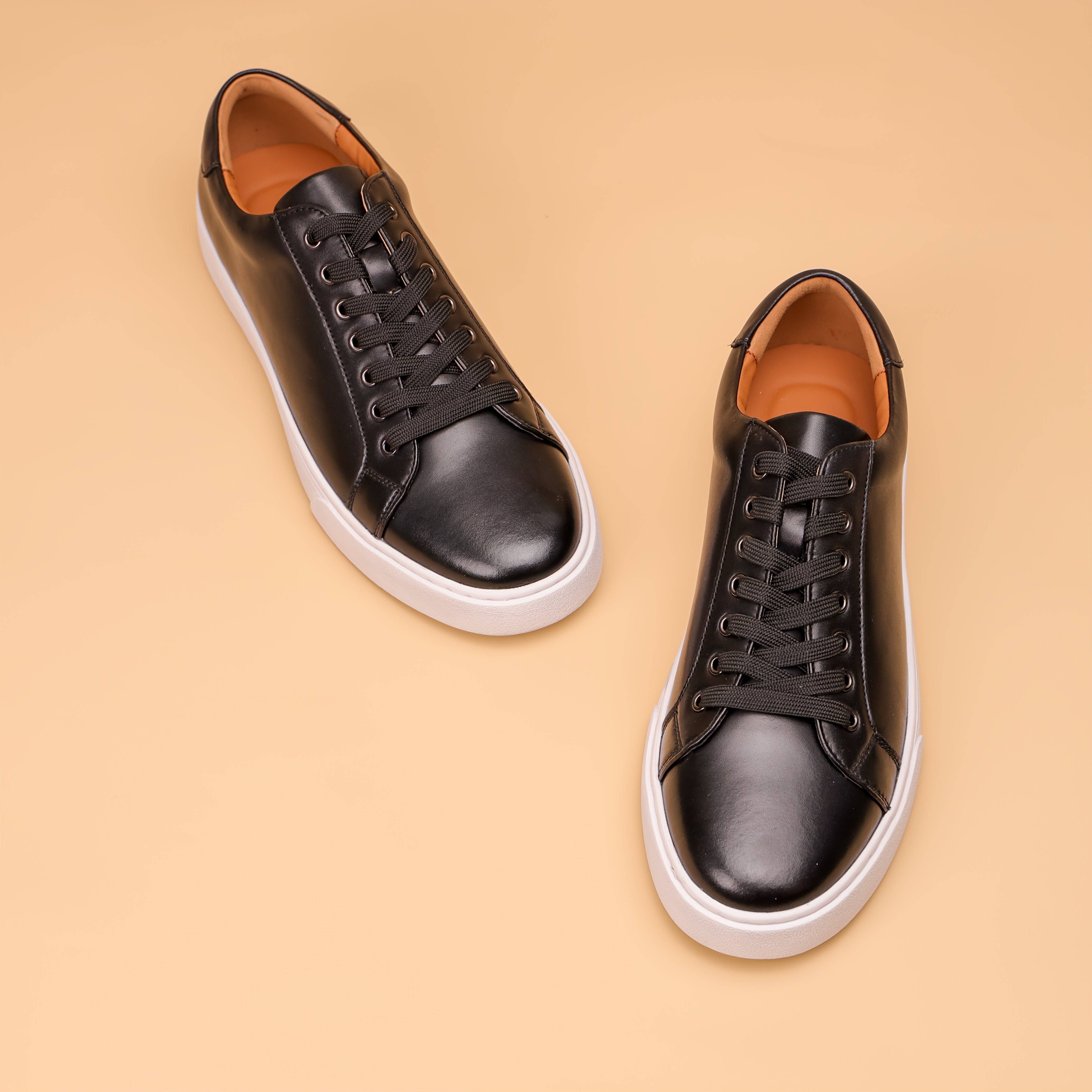 Baskets Décontractées en Cuir Véritable pour Hommes - Chaussures Plates Confortables pour un Usage Quotidien