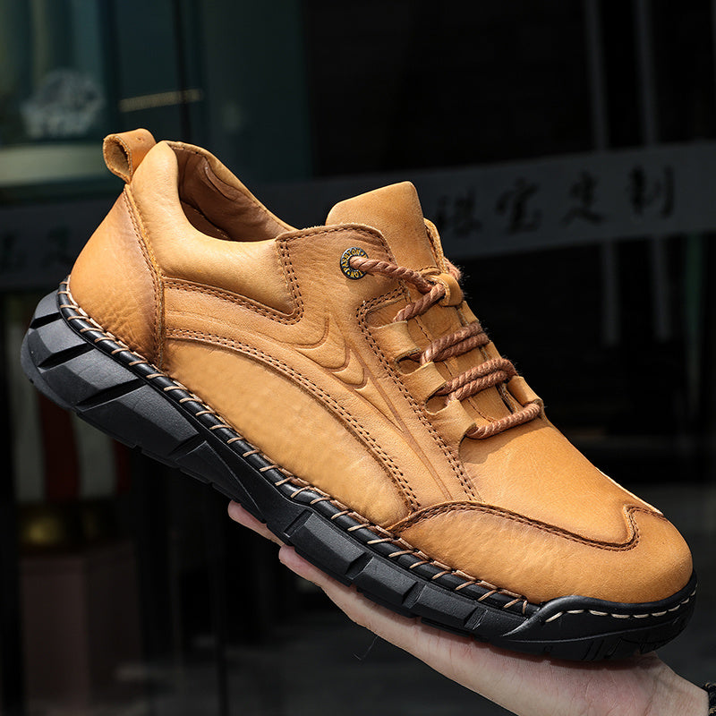 Baskets en Cuir Fait Main - Durable Toutes Saisons avec Lacets