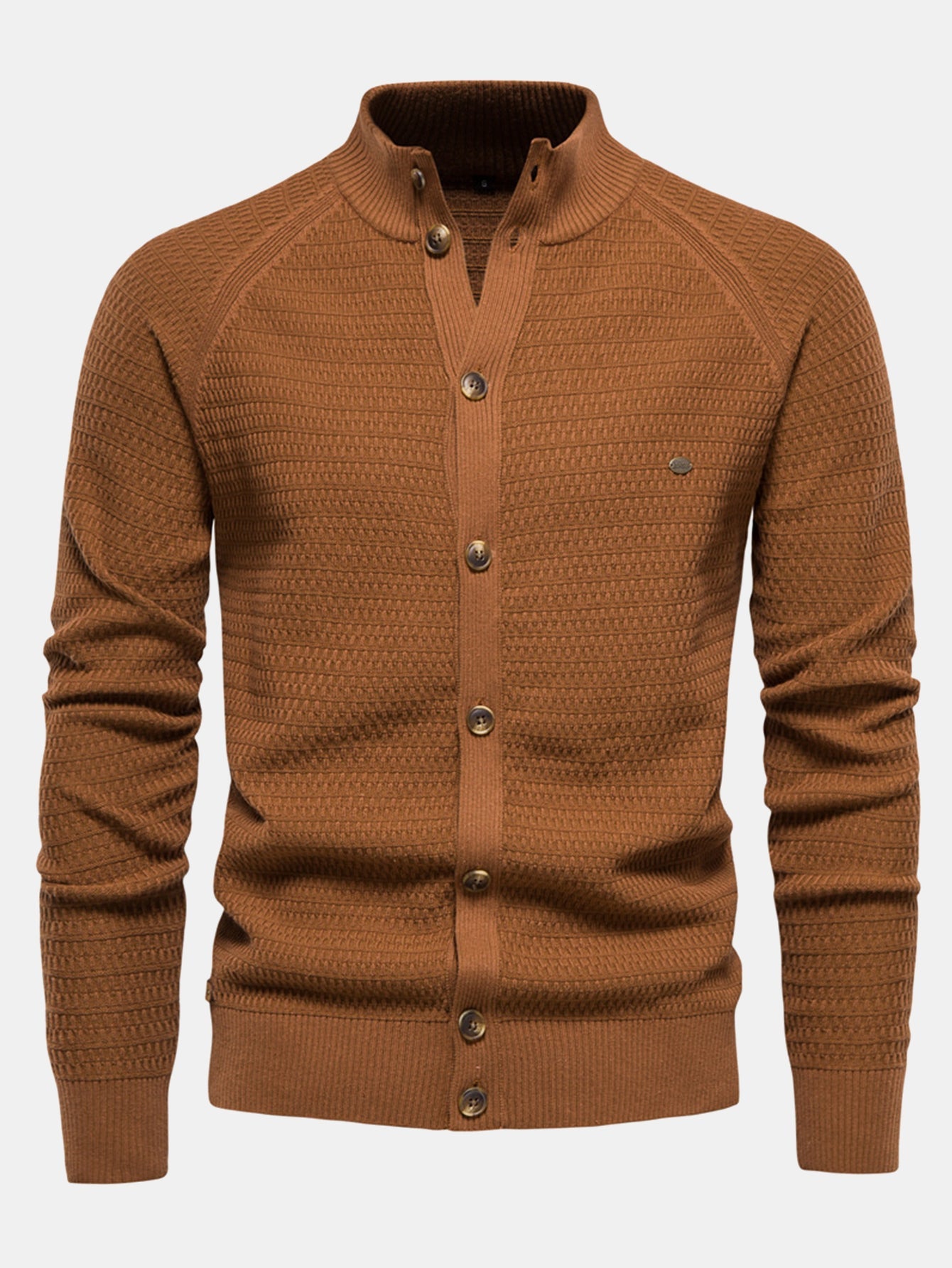 Pull en tricot avec col montant structuré et boutons