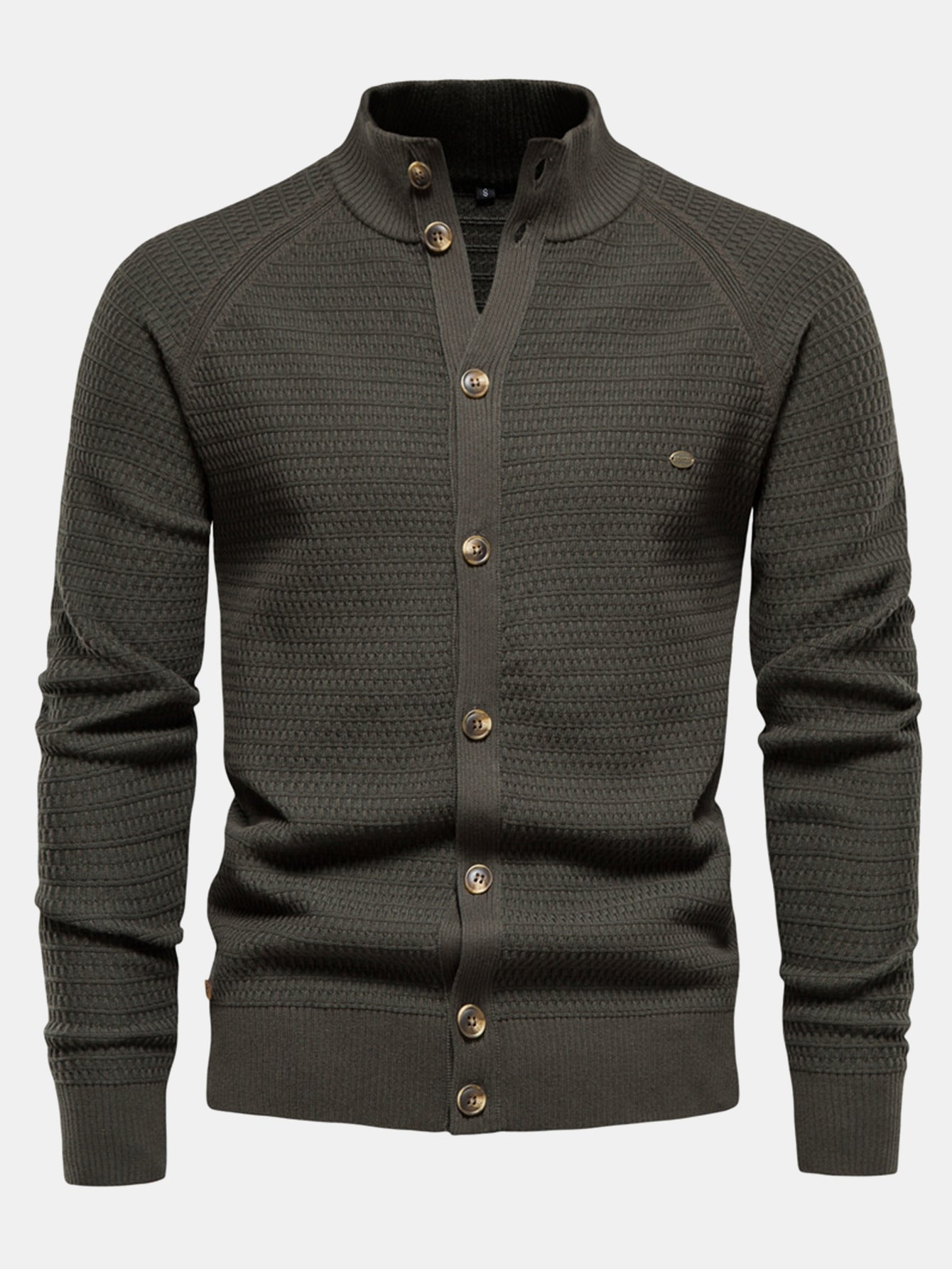 Pull en tricot avec col montant structuré et boutons