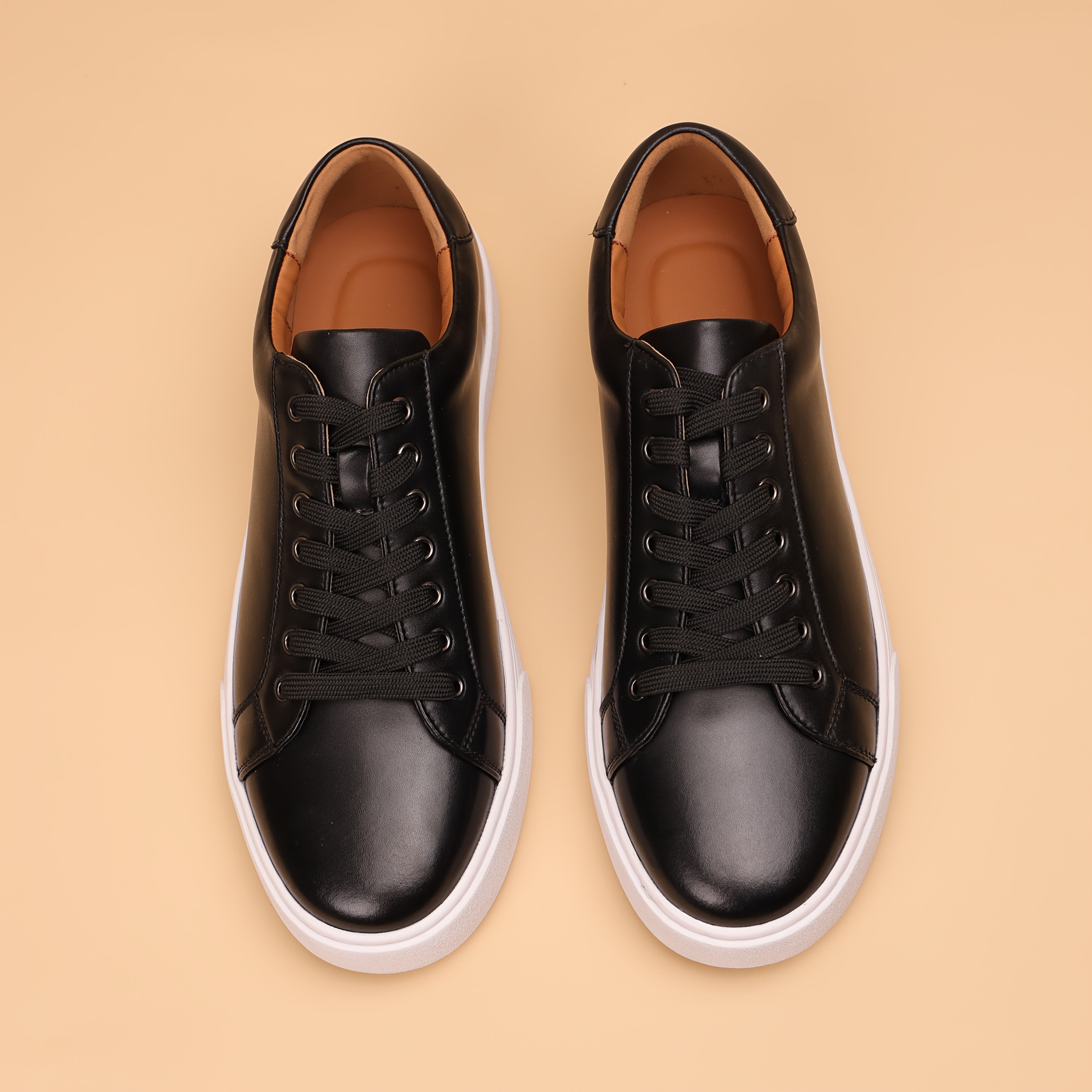 Baskets Décontractées en Cuir Véritable pour Hommes - Chaussures Plates Confortables pour un Usage Quotidien