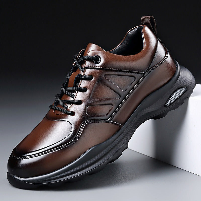 Chaussures Décontractées en Cuir pour Hommes - Respirantes et Confortables
