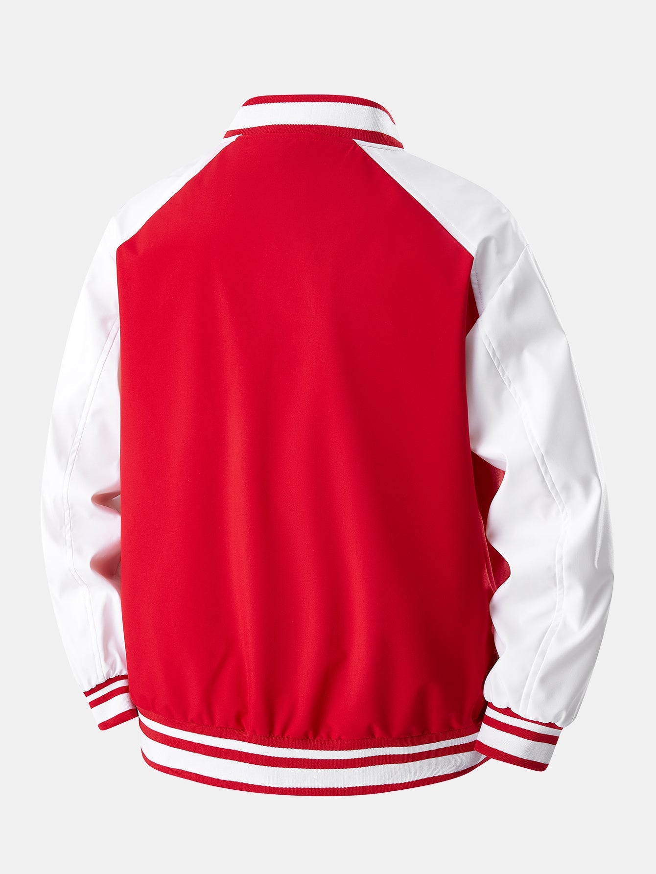 Veste de Baseball à Broderie Contrastée Coupe Relaxed