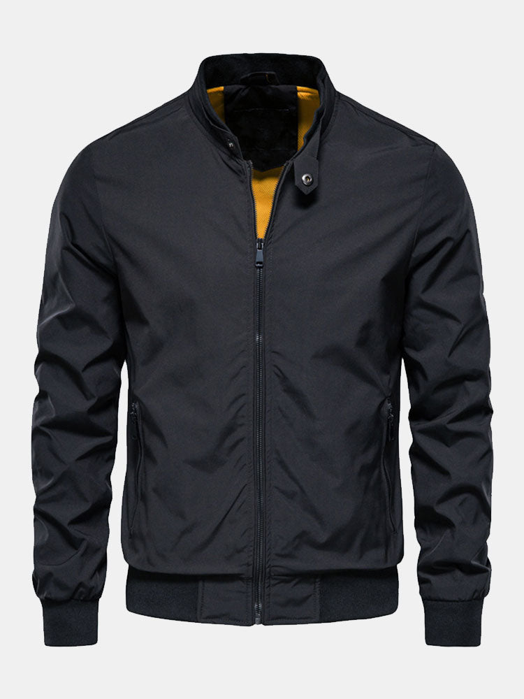 Veste avec col montant et fermeture éclair