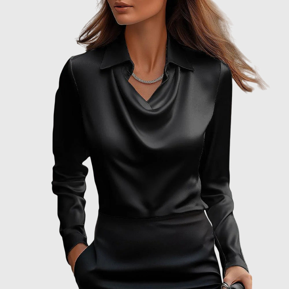 Blouse Drapée avec Col
