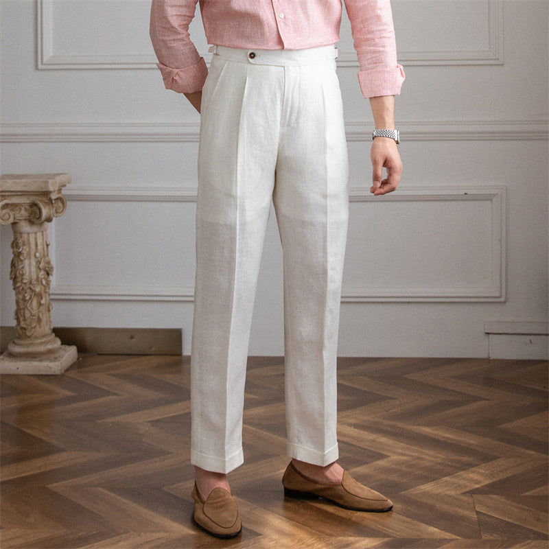 St. Barts | Pantalons en Lin avec Pli