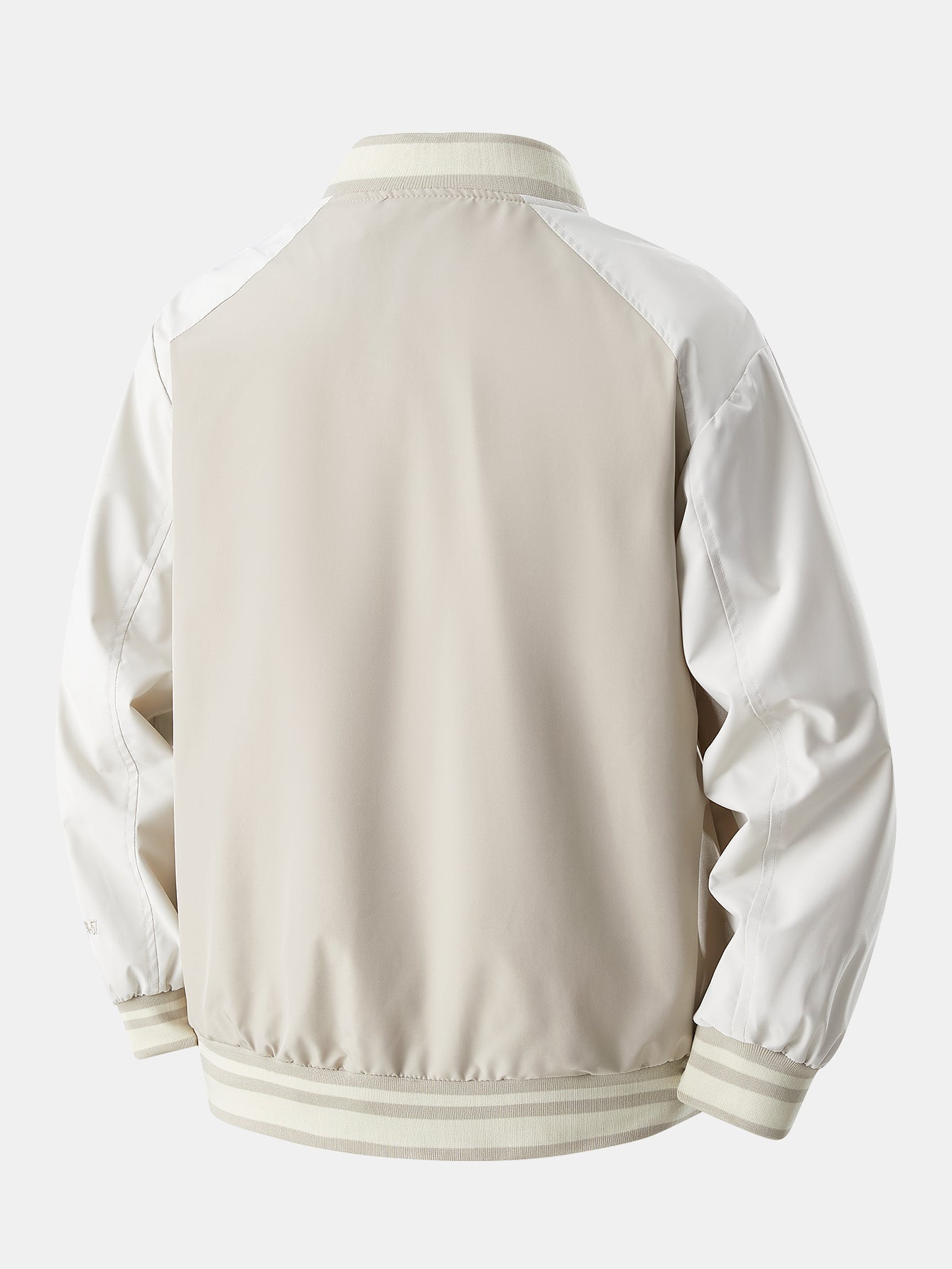 Veste de Baseball à Broderie Contrastée Coupe Relaxed