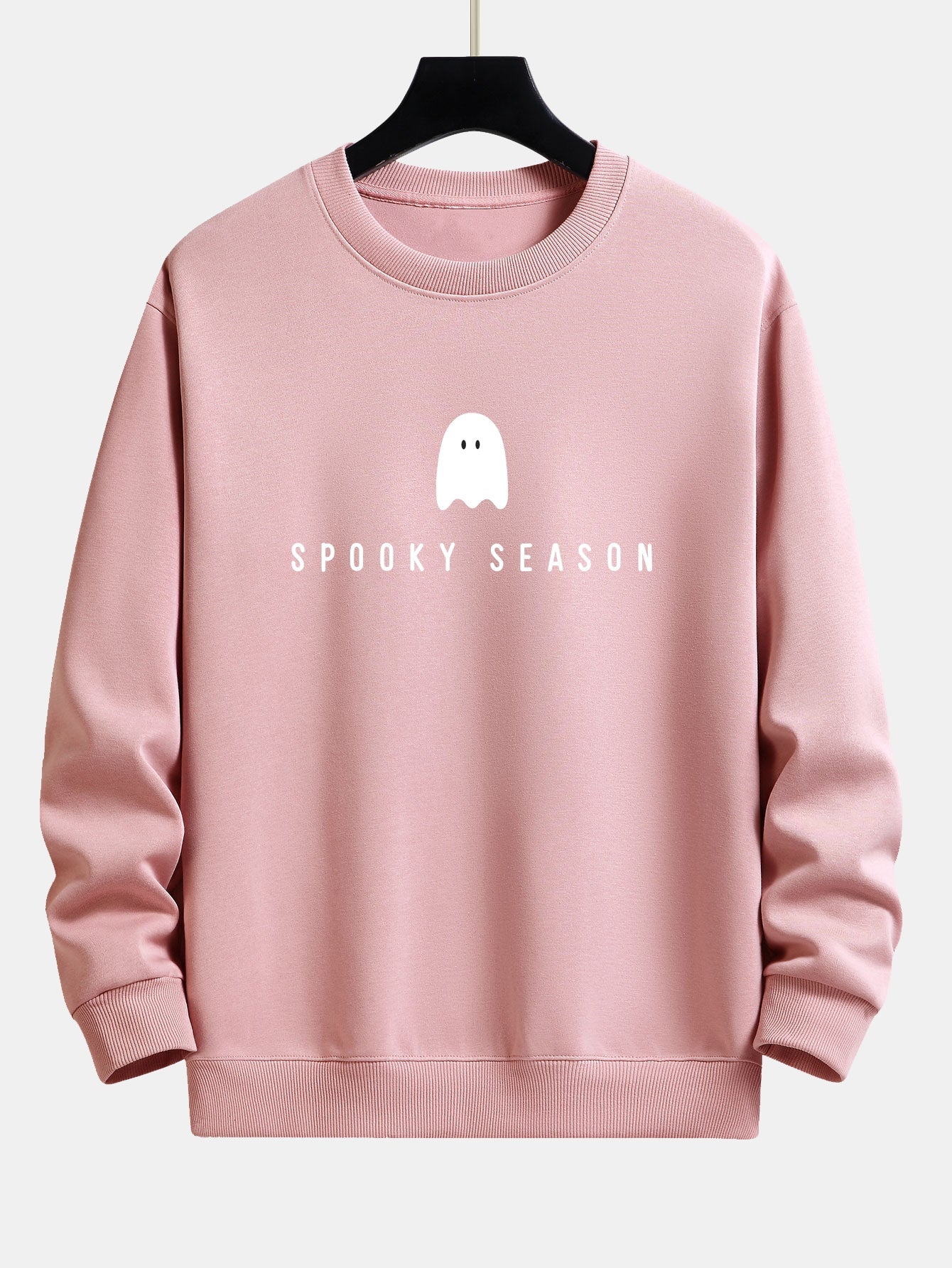 Sweatshirt avec impression de fantôme pour la saison effrayante, coupe décontractée