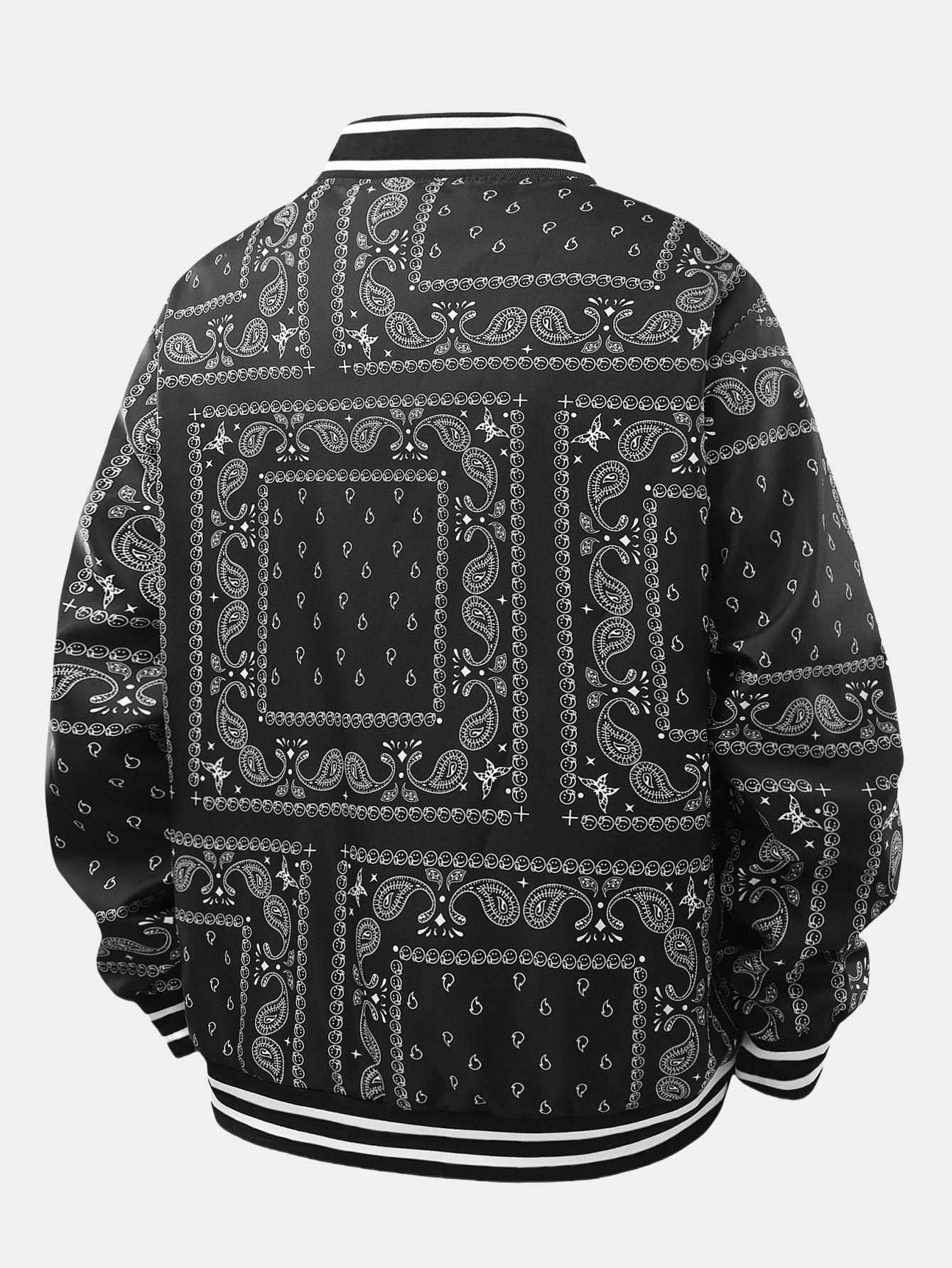 Veste en denim avec imprimé paisley
