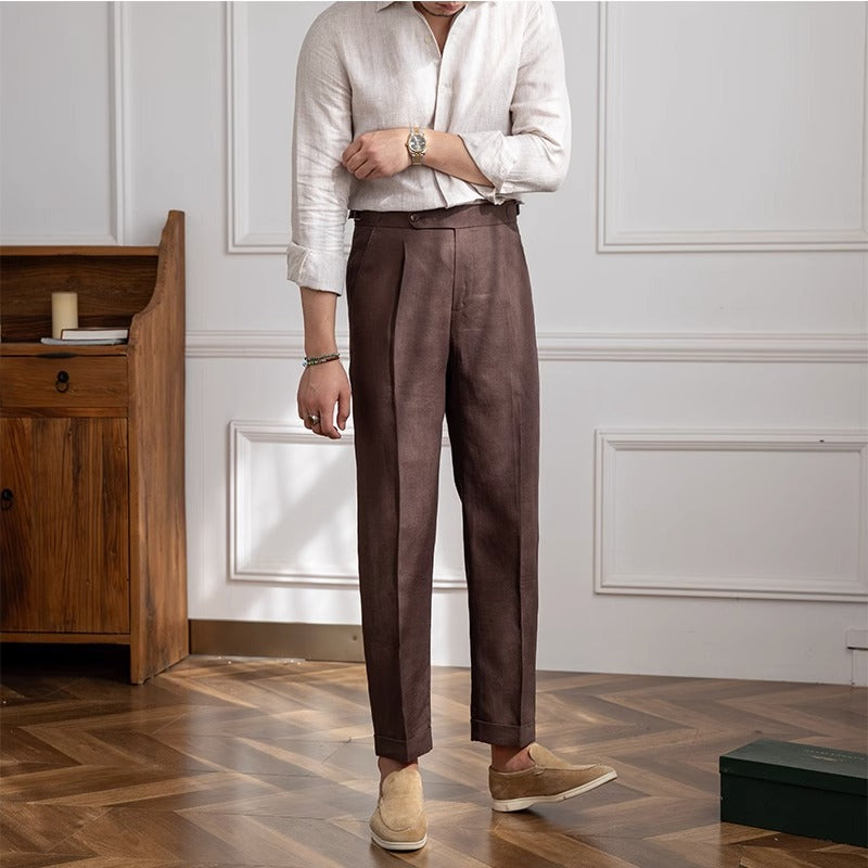 St. Barts | Pantalons en Lin avec Pli