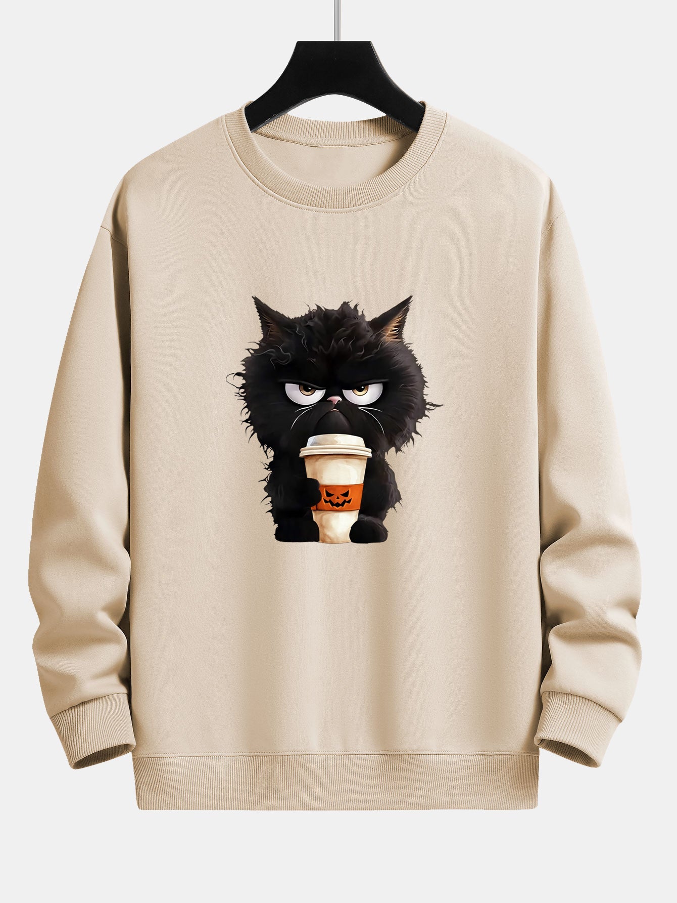 Pull Ample Halloween Chat Noir Café