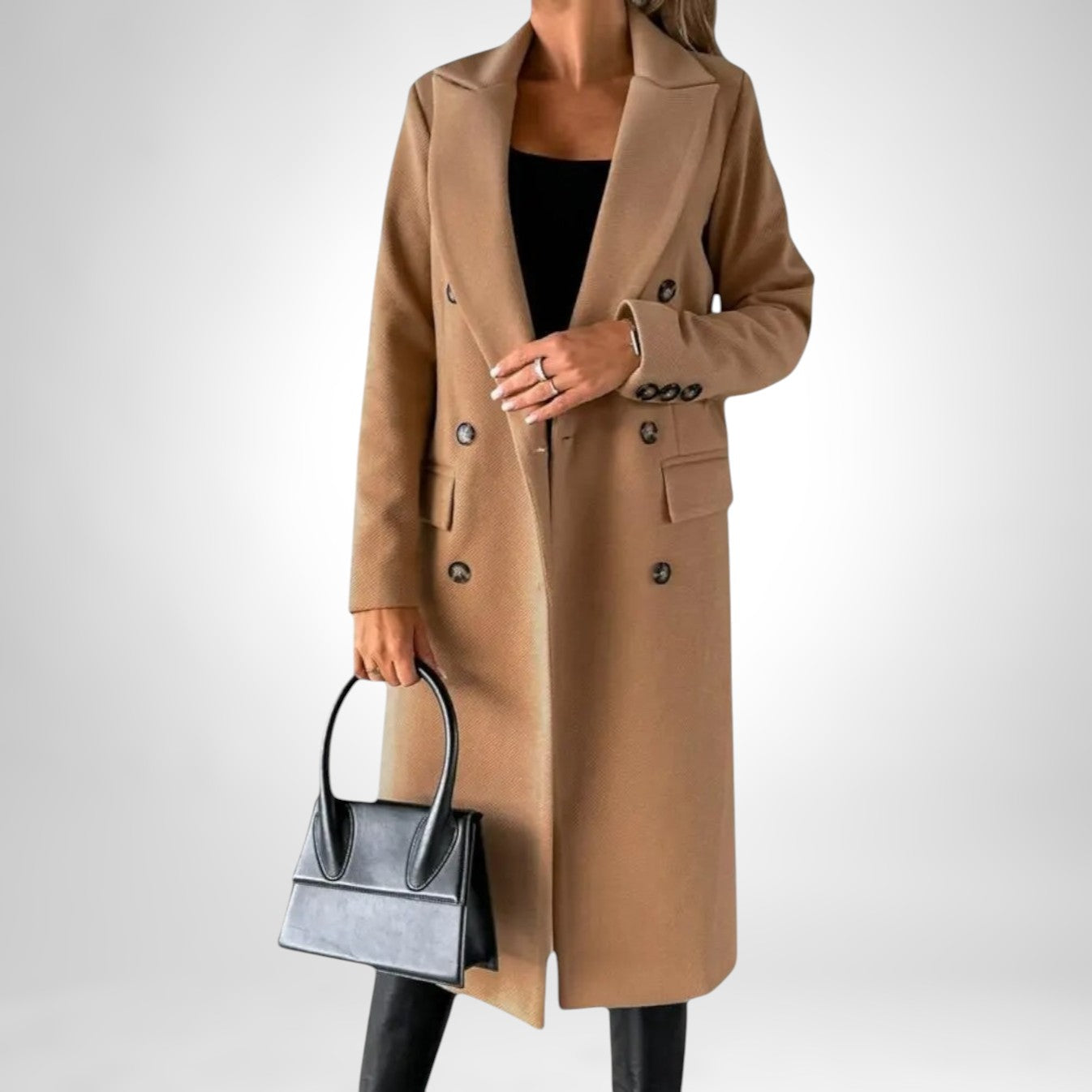 Desiree™ | Long manteau à double boutons