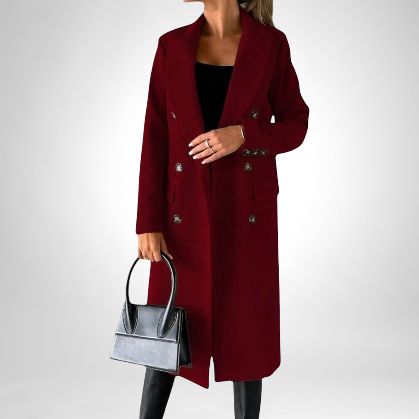 Desiree™ | Long manteau à double boutons