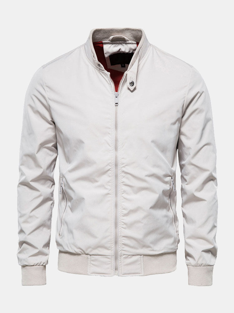 Veste avec col montant et fermeture éclair