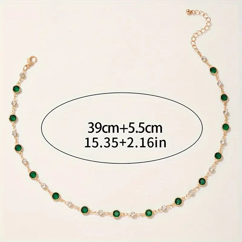 Collier Pendentif Vert Émeraude