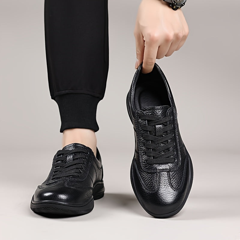 Baskets Basses en Cuir pour Hommes - Légères et Rétro pour Usage Extérieur & Casual