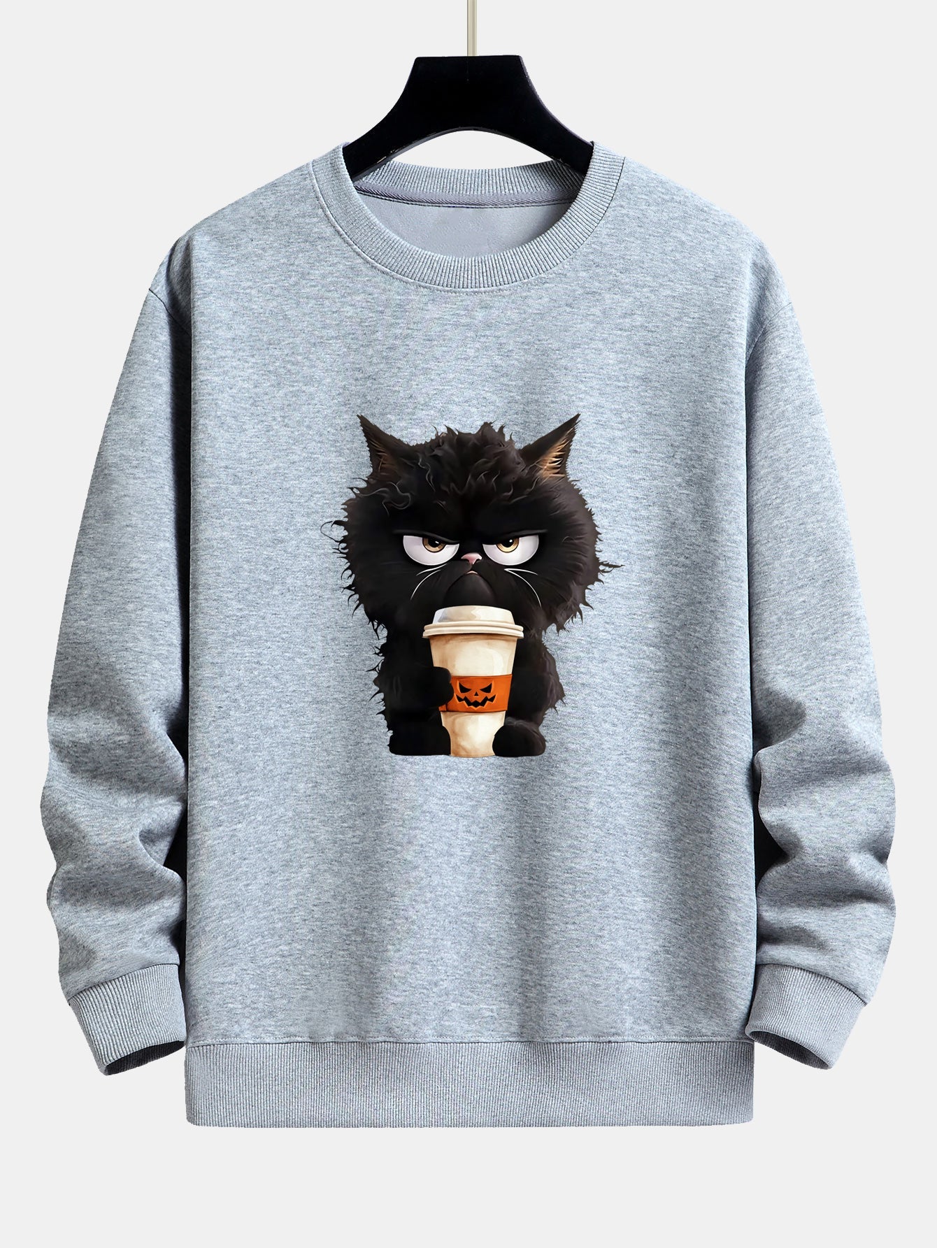 Pull Ample Halloween Chat Noir Café