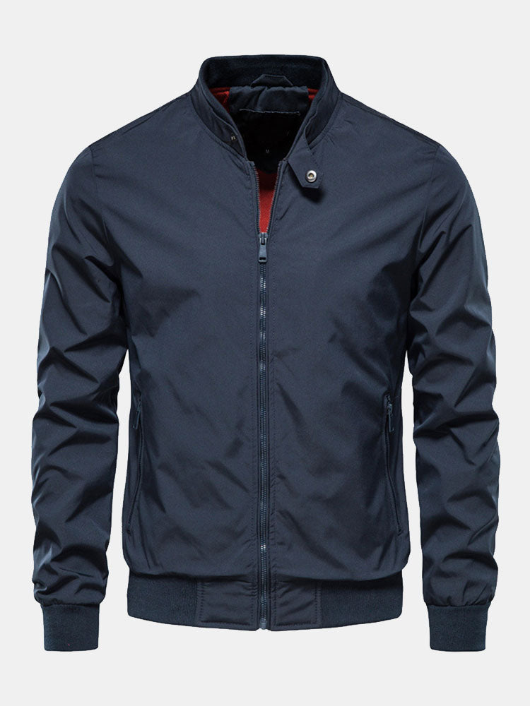 Veste avec col montant et fermeture éclair