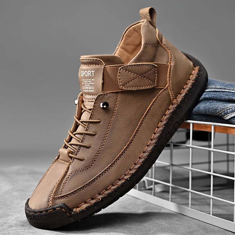 Chaussures Casual pour Hommes en Cuir Véritable - Respirantes, Antidérapantes, Toutes Saisons