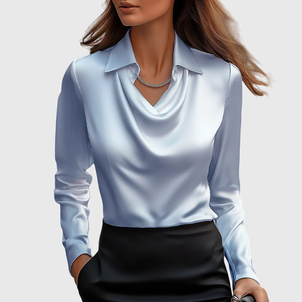 Blouse Drapée avec Col
