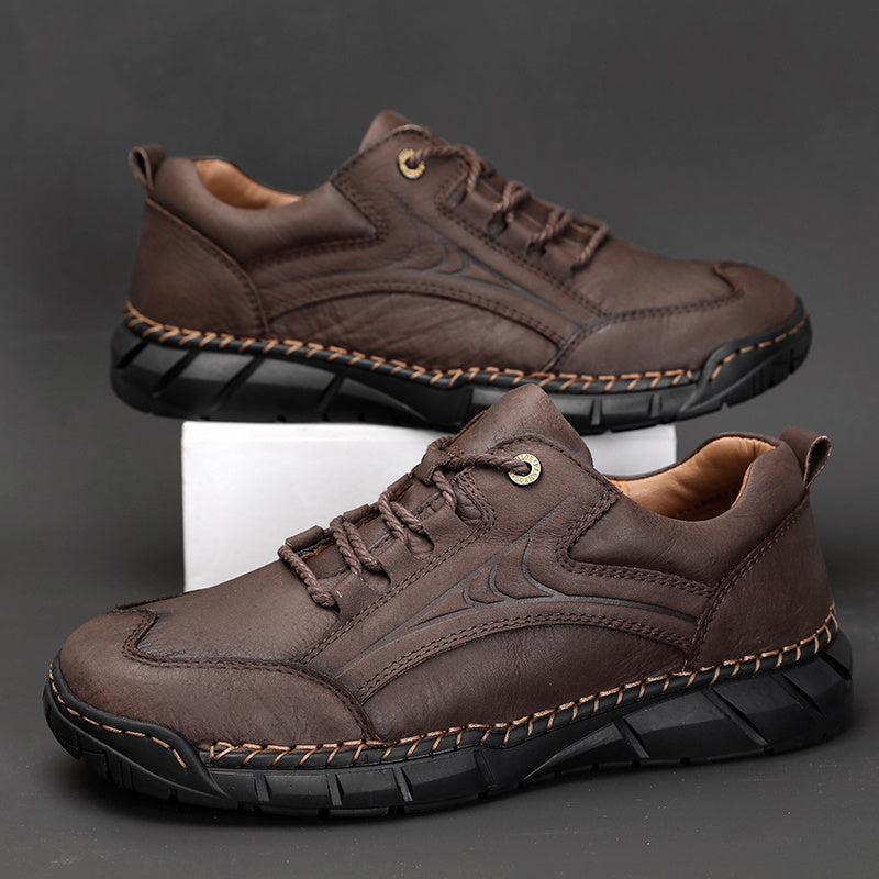 Baskets en Cuir Fait Main - Durable Toutes Saisons avec Lacets