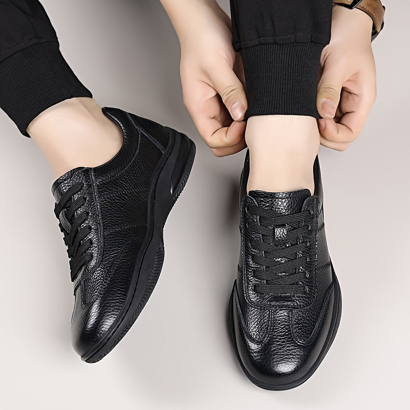 Baskets Basses en Cuir pour Hommes - Légères et Rétro pour Usage Extérieur & Casual