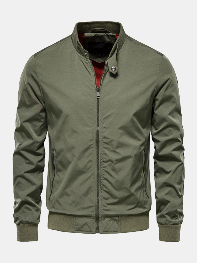 Veste avec col montant et fermeture éclair