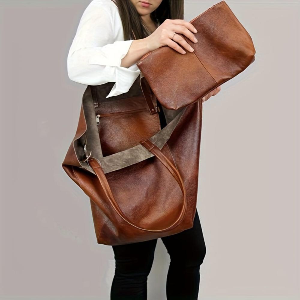 Douceur Rétro de Renee | Sac Tote Grande Capacité