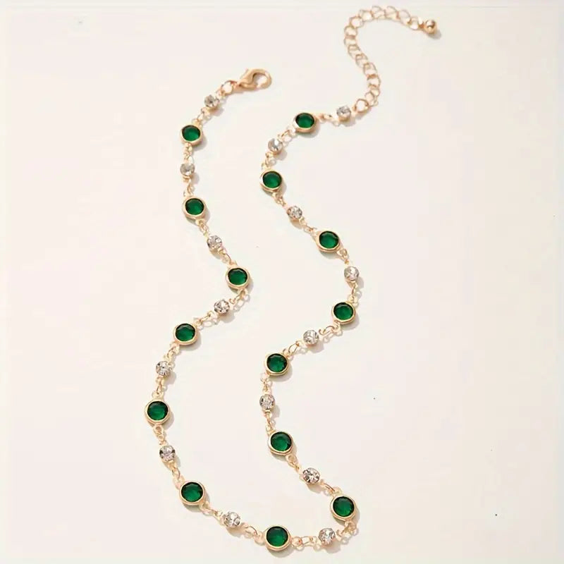 Collier Pendentif Vert Émeraude