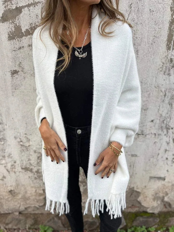 BILA | Manteau à manches longues avec franges pour tous les jours